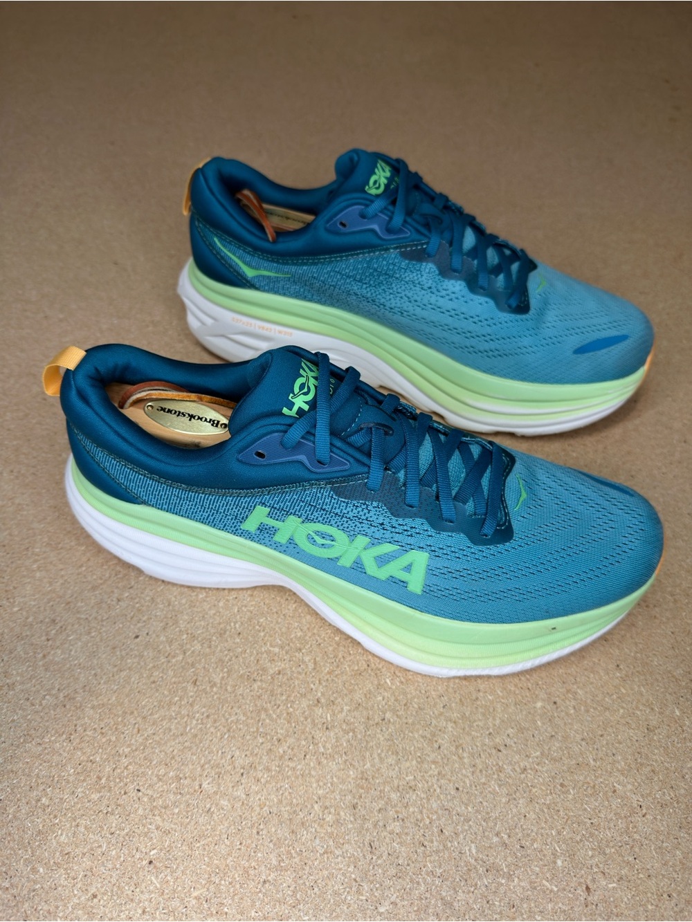 HOKA Bondi 8 Men’s 11D Deep Lagoon Ocean Mist Running Shoes 1123202-DLOM - Picture 2 of 12